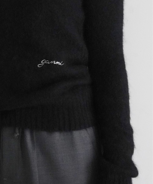 GANNI(ガニー)の「GANNI Brushed Alpaca O-Neck(ニット/セーター・レディース・ブラック・XS/XXS)」の3枚目の写真