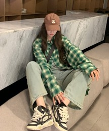 MGV | ワンポイントロゴオンブレチェックシャツ(シャツ/ブラウス)