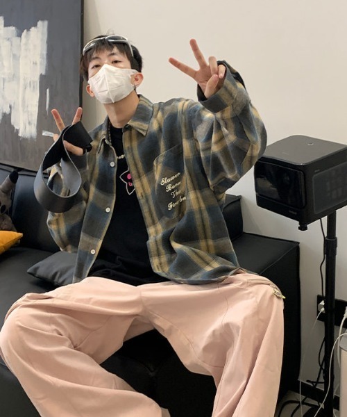 MGV（エムジーヴィー）の「ワンポイントロゴオンブレチェックシャツ（シャツ/ブラウス・メンズ・ダークオレンジ/グリーン/ブルー・X-LARGE/LARGE/MEDIUM）」の21枚目の写真