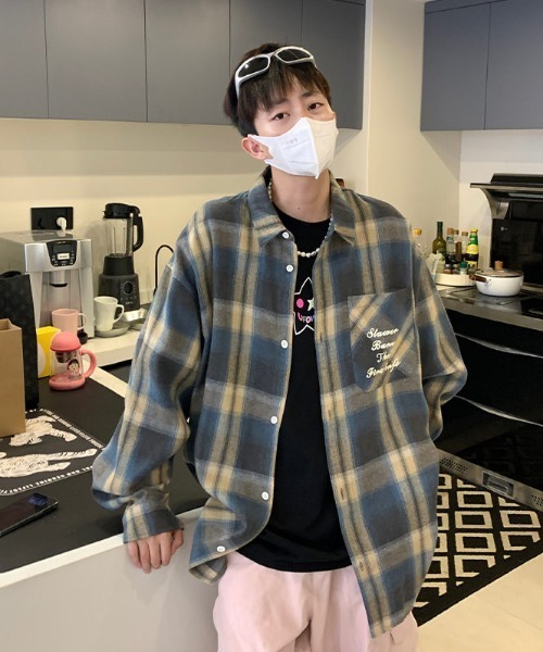 MAZZEL ♡ チェックシャツ MAZZEL Straight Flash チェックシャツ Mサイズ MAZZEL “Royal