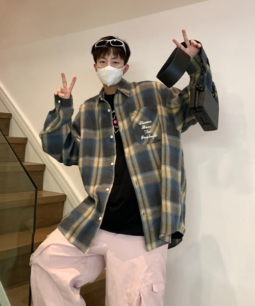 セール】ワンポイントロゴオンブレチェックシャツ（シャツ/ブラウス