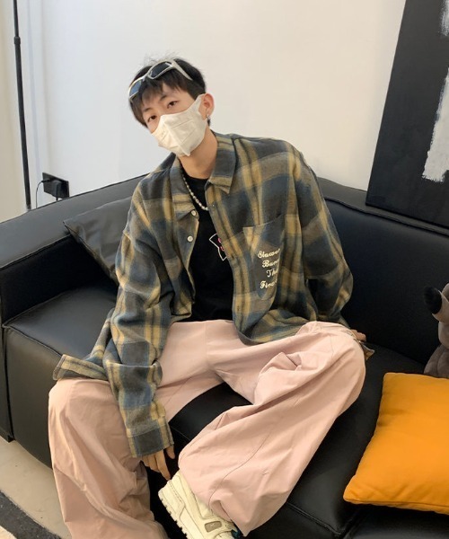 MGV（エムジーヴィー）の「ワンポイントロゴオンブレチェックシャツ（シャツ/ブラウス・メンズ・ダークオレンジ/グリーン/ブルー・X-LARGE/LARGE/MEDIUM）」の22枚目の写真