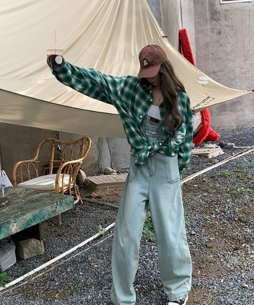 MGV（エムジーヴィー）の「ワンポイントロゴオンブレチェックシャツ（シャツ/ブラウス・メンズ・ダークオレンジ/グリーン/ブルー・X-LARGE/LARGE/MEDIUM）」の9枚目の写真