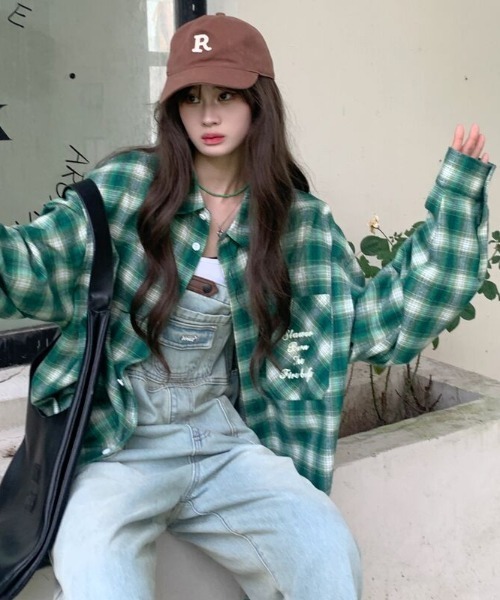 MGV（エムジーヴィー）の「ワンポイントロゴオンブレチェックシャツ（シャツ/ブラウス・メンズ・ダークオレンジ/グリーン/ブルー・X-LARGE/LARGE/MEDIUM）」の7枚目の写真