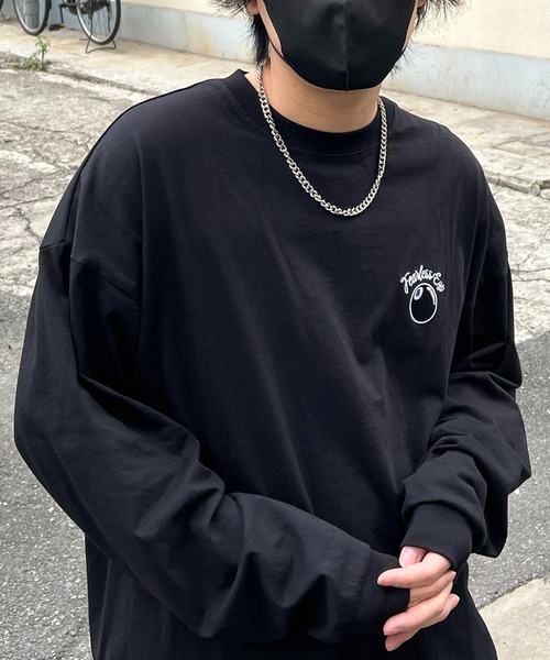 ILL'S（イルズ）の「【新柄追加】 AW 8ボール / ダイス / レコード / フォト ワンポイント刺繍 / バックプリント ビッグシルエットロンT カットソー ユニセックス【ILL'S】（Tシャツ/カットソー・メンズ・ブラック系その他3/ホワイト系その他/ホワイト系その他3/ブラック/ホワイト/ホワイト系その他2/ブラック系その他2/ブラック系その他/ホワイト系その他5/ホワイト系その他4/ブラック系その他5/ブラック系その他4・L/M/XL）」の21枚目の写真