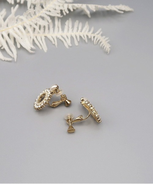 Cupid Heart（キューピッドハート）の「【Cupid Heart】結婚式アクセ！ストーンビジューパールイヤリング（イヤリング・レディース・ゴールド・MEDIUM）」の8枚目の写真