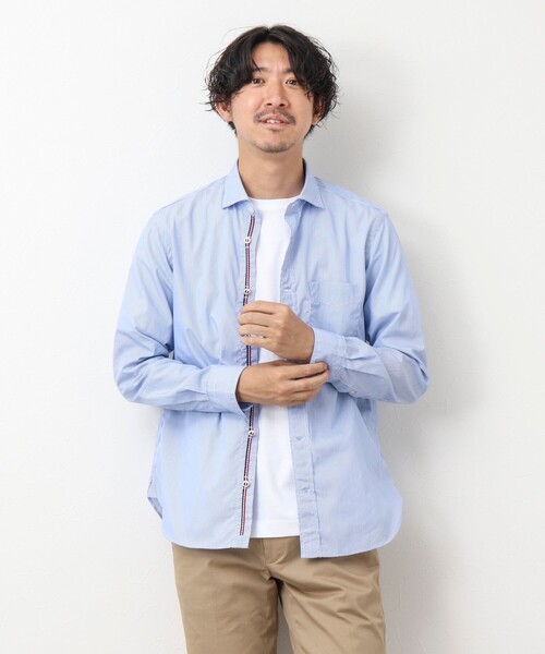 NOLLEY'S goodman（ノーリーズグッドマン）の「パラシュートボタン カッタウェイシャツ（シャツ/ブラウス・メンズ・ブルー/ネイビー/ホワイト系その他・L/M/S/XL）」の11枚目の写真