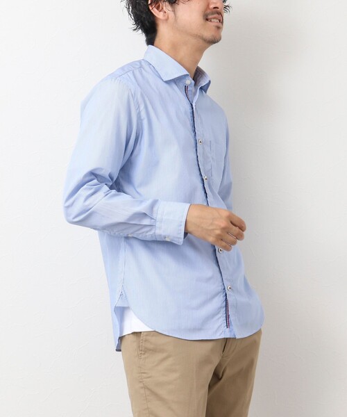 NOLLEY'S goodman（ノーリーズグッドマン）の「パラシュートボタン カッタウェイシャツ（シャツ/ブラウス・メンズ・ブルー/ネイビー/ホワイト系その他・L/M/S/XL）」の13枚目の写真