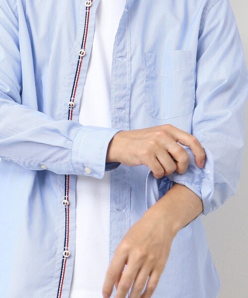 NOLLEY'S goodman（ノーリーズグッドマン）の「パラシュートボタン カッタウェイシャツ（シャツ/ブラウス・メンズ・ブルー/ネイビー/ホワイト系その他・L/M/S/XL）」の15枚目の写真