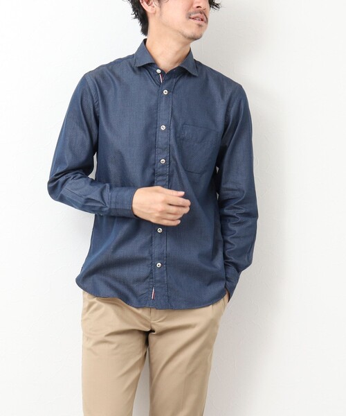NOLLEY'S goodman（ノーリーズグッドマン）の「パラシュートボタン カッタウェイシャツ（シャツ/ブラウス・メンズ・ブルー/ネイビー/ホワイト系その他・L/M/S/XL）」の5枚目の写真