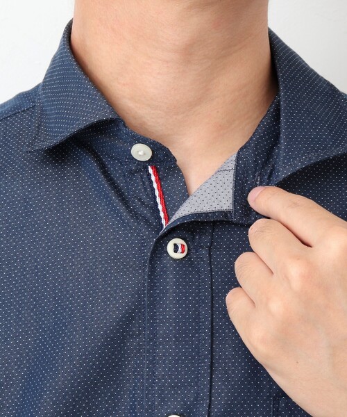 NOLLEY'S goodman（ノーリーズグッドマン）の「パラシュートボタン カッタウェイシャツ（シャツ/ブラウス・メンズ・ブルー/ネイビー/ホワイト系その他・L/M/S/XL）」の9枚目の写真