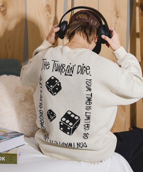 kutir（クティール）の「アソートストリートロゴビックニット（ニット/セーター・メンズ・ブラック/ブラック系その他2/アイボリー/ブラウン/ブラック系その他・MEDIUM/LARGE）」の2枚目の写真