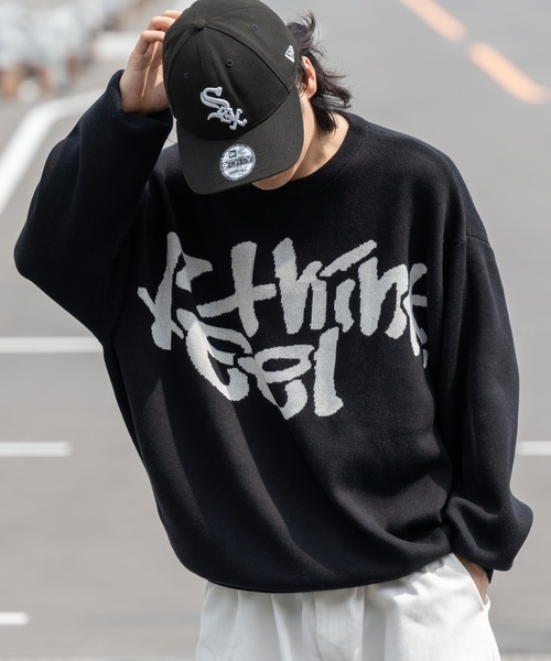 kutir（クティール）の「アソートストリートロゴビックニット（ニット/セーター・メンズ・ブラック/ブラック系その他2/アイボリー/ブラウン/ブラック系その他・MEDIUM/LARGE）」の5枚目の写真