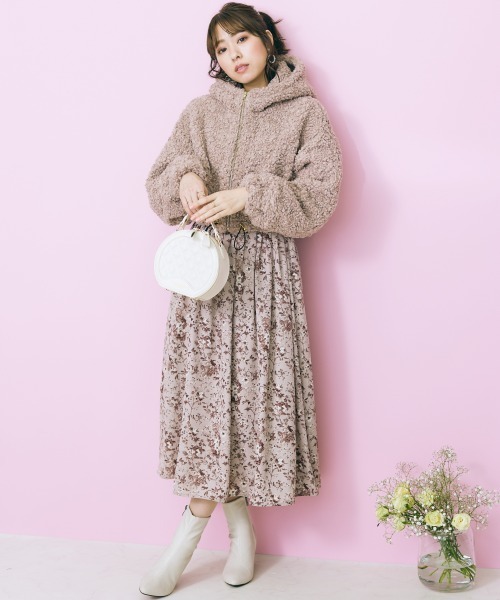 marun（マルン）の「＜大きいサイズ＞  花柄フレアスカートmarun（スカート・レディース・ピンク・L/LL/3L/4L/5L）」の11枚目の写真