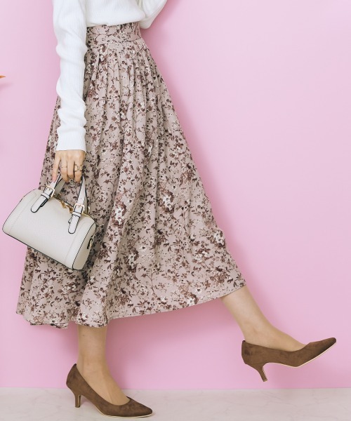 marun（マルン）の「＜大きいサイズ＞  花柄フレアスカートmarun（スカート・レディース・ピンク・L/LL/3L/4L/5L）」の17枚目の写真