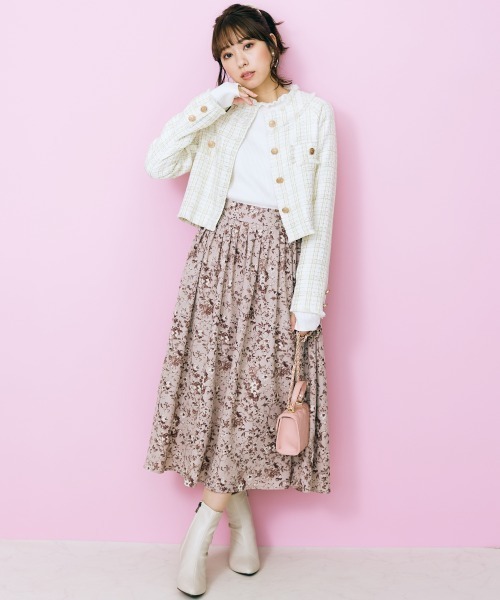 marun（マルン）の「＜大きいサイズ＞  花柄フレアスカートmarun（スカート・レディース・ピンク・L/LL/3L/4L/5L）」の9枚目の写真