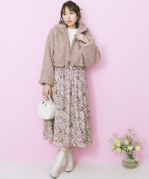 marun（マルン）の「＜大きいサイズ＞  花柄フレアスカートmarun（スカート・レディース・ピンク・L/LL/3L/4L/5L）」の13枚目の写真