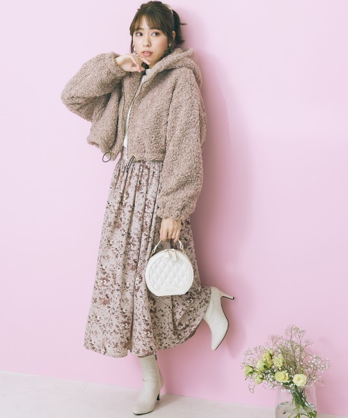 marun（マルン）の「＜大きいサイズ＞  花柄フレアスカートmarun（スカート・レディース・ピンク・L/LL/3L/4L/5L）」の14枚目の写真