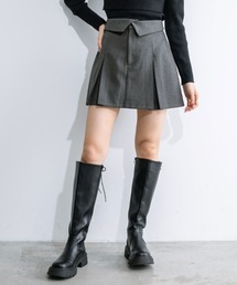 OLIVE des OLIVE | ウエスト折り返しプリーツスカート　1032010130(スカート)