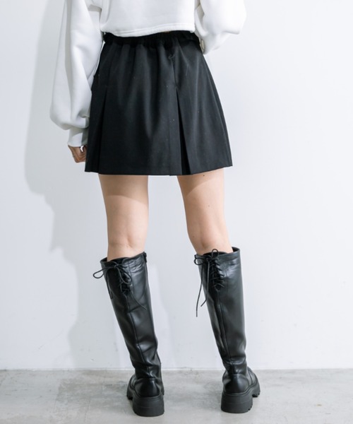 OLIVE des OLIVE（オリーブデオリーブ）の「ウエスト折り返しプリーツスカート　1032010130（スカート・レディース・ブラック/チャコールグレー/チェック・FREE）」の11枚目の写真