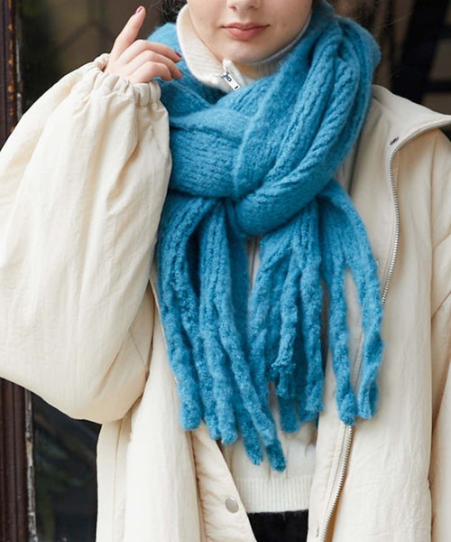 archives(アルシーヴ)の「ブークレーストール(ストール/ショール・レディース・イエロー/アイボリー/ブルー/ピンク・FREE)」の16枚目の写真