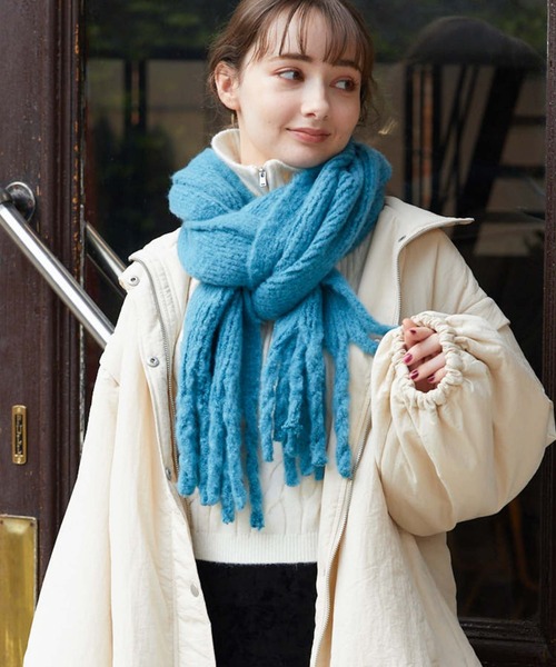 archives(アルシーヴ)の「ブークレーストール(ストール/ショール・レディース・イエロー/アイボリー/ブルー/ピンク・FREE)」の17枚目の写真