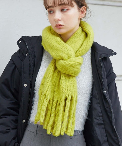 archives(アルシーヴ)の「ブークレーストール(ストール/ショール・レディース・イエロー/アイボリー/ブルー/ピンク・FREE)」の6枚目の写真