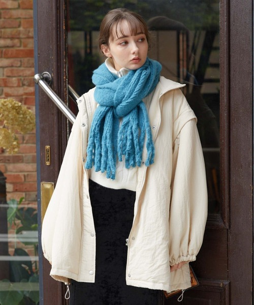 archives(アルシーヴ)の「ブークレーストール(ストール/ショール・レディース・イエロー/アイボリー/ブルー/ピンク・FREE)」の18枚目の写真