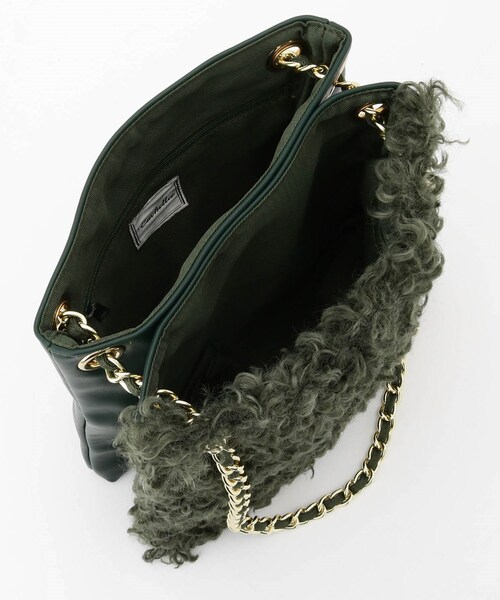 &Bridge（アンドブリッジ）の「Cachellier 異素材チェーンショルダーバッグ（ショルダーバッグ・レディース・カーキ・99）」の5枚目の写真