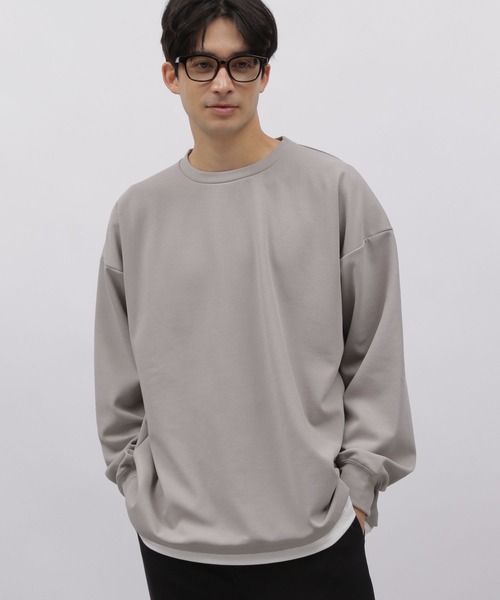 LAKOLE（ラコレ）の「ナシジ裏起毛レイヤープルオーバー / 970518（Tシャツ/カットソー・メンズ・ブルー/ブラック/ボルドー/グリーン/グレー・MEDIUM/LARGE/X-LARGE）」の3枚目の写真