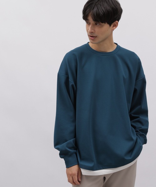 LAKOLE（ラコレ）の「ナシジ裏起毛レイヤープルオーバー / 970518（Tシャツ/カットソー・メンズ・ブルー/ブラック/ボルドー/グリーン/グレー・MEDIUM/LARGE/X-LARGE）」の5枚目の写真