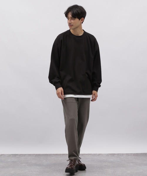 LAKOLE（ラコレ）の「ナシジ裏起毛レイヤープルオーバー / 970518（Tシャツ/カットソー・メンズ・ブルー/ブラック/ボルドー/グリーン/グレー・MEDIUM/LARGE/X-LARGE）」の7枚目の写真