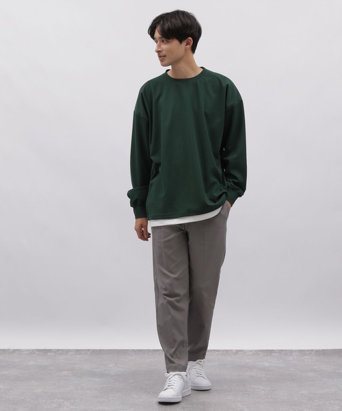 LAKOLE（ラコレ）の「ナシジ裏起毛レイヤープルオーバー / 970518（Tシャツ/カットソー・メンズ・ブルー/ブラック/ボルドー/グリーン/グレー・MEDIUM/LARGE/X-LARGE）」の9枚目の写真