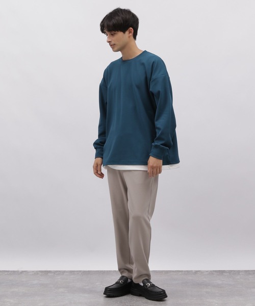 LAKOLE（ラコレ）の「ナシジ裏起毛レイヤープルオーバー / 970518（Tシャツ/カットソー・メンズ・ブルー/ブラック/ボルドー/グリーン/グレー・MEDIUM/LARGE/X-LARGE）」の10枚目の写真