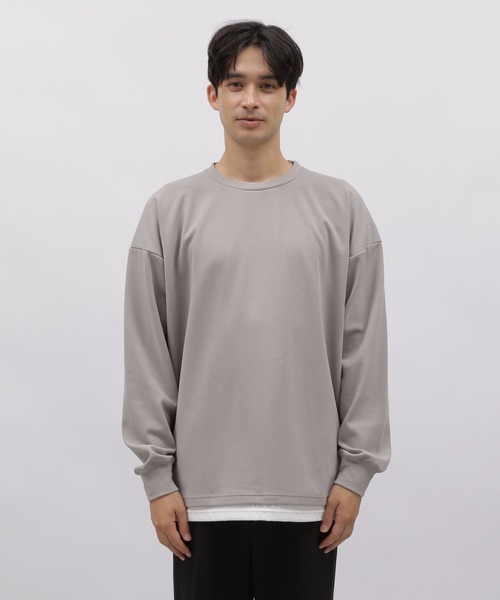 LAKOLE（ラコレ）の「ナシジ裏起毛レイヤープルオーバー / 970518（Tシャツ/カットソー・メンズ・ブルー/ブラック/ボルドー/グリーン/グレー・MEDIUM/LARGE/X-LARGE）」の12枚目の写真