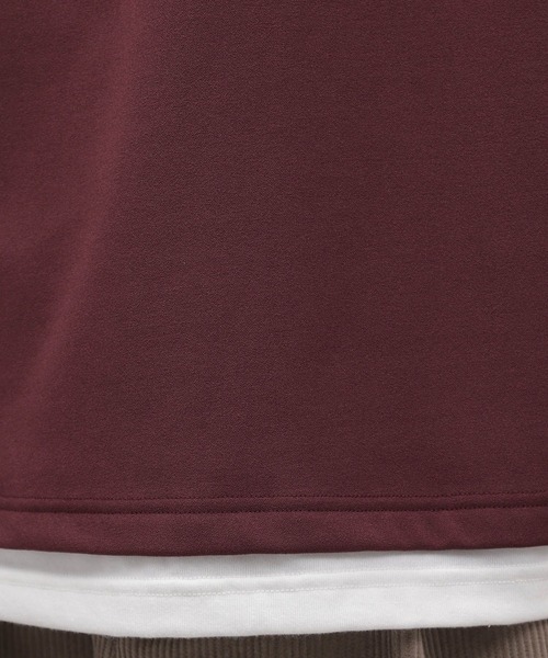 LAKOLE（ラコレ）の「ナシジ裏起毛レイヤープルオーバー / 970518（Tシャツ/カットソー・メンズ・ブルー/ブラック/ボルドー/グリーン/グレー・MEDIUM/LARGE/X-LARGE）」の6枚目の写真