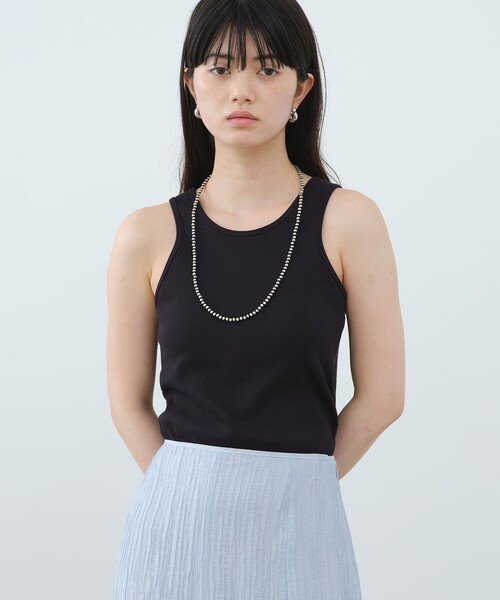 CODE A（コードエー）の「american sleeve tank（タンクトップ・レディース・ブラック/ホワイト・00）」の3枚目の写真