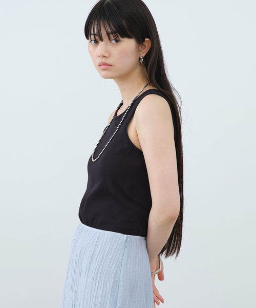 CODE A（コードエー）の「american sleeve tank（タンクトップ・レディース・ブラック/ホワイト・00）」の4枚目の写真