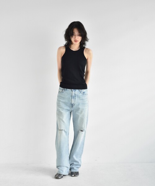 CODE A（コードエー）の「american sleeve tank（タンクトップ・レディース・ブラック/ホワイト・00）」の8枚目の写真
