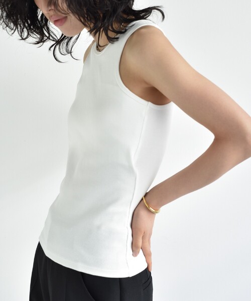 CODE A（コードエー）の「american sleeve tank（タンクトップ・レディース・ブラック/ホワイト・00）」の12枚目の写真