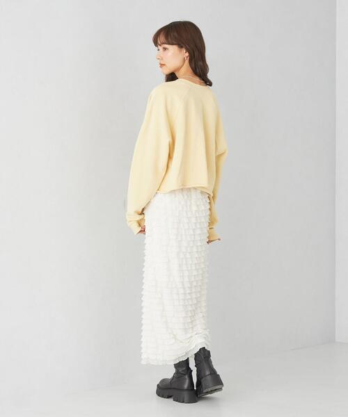 EMMEL REFINES（エメルリファインズ）の「＜EMMEL REFINES＞EM Uネック スウェット プルオーバー（スウェット・レディース・イエロー/ホワイト/ライトブルー・FREE）」の7枚目の写真
