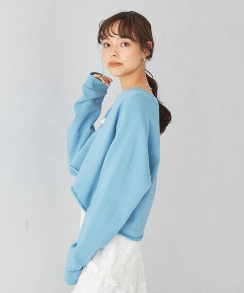 EMMEL REFINES（エメルリファインズ）の「＜EMMEL REFINES＞EM Uネック スウェット プルオーバー（スウェット・レディース・イエロー/ホワイト/ライトブルー・FREE）」の10枚目の写真