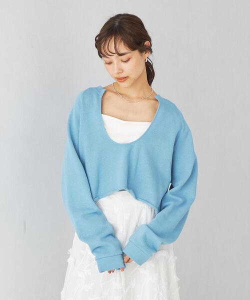 EMMEL REFINES（エメルリファインズ）の「＜EMMEL REFINES＞EM Uネック スウェット プルオーバー（スウェット・レディース・イエロー/ホワイト/ライトブルー・FREE）」の11枚目の写真