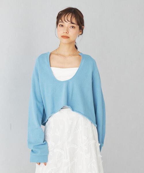 EMMEL REFINES（エメルリファインズ）の「＜EMMEL REFINES＞EM Uネック スウェット プルオーバー（スウェット・レディース・イエロー/ホワイト/ライトブルー・FREE）」の12枚目の写真