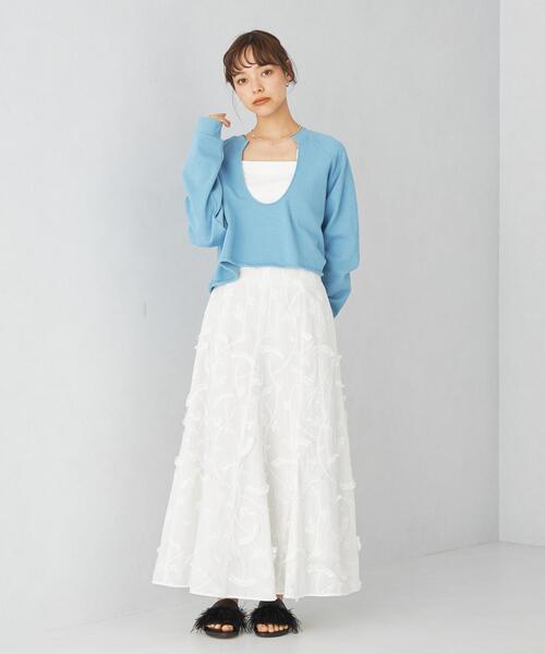 EMMEL REFINES（エメルリファインズ）の「＜EMMEL REFINES＞EM Uネック スウェット プルオーバー（スウェット・レディース・イエロー/ホワイト/ライトブルー・FREE）」の13枚目の写真