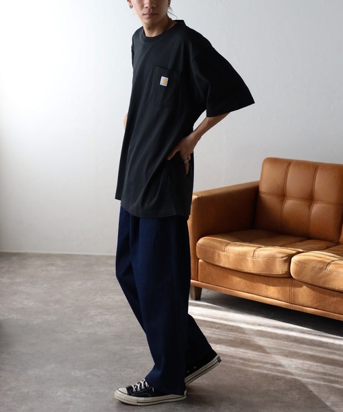 Carhartt（カーハート）の「【Carhartt / カーハート】Workwear ビッグシルエット ポケット半袖 ロゴ Tシャツ ワッペン トップス（Tシャツ/カットソー・メンズ・ブラウン/ベージュ/ネイビー/ホワイト/ブラック/チャコールグレー・L/S/M）」の18枚目の写真