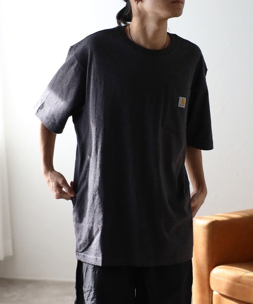 Carhartt（カーハート）の「【Carhartt / カーハート】Workwear ビッグシルエット ポケット半袖 ロゴ Tシャツ ワッペン トップス（Tシャツ/カットソー・メンズ・ブラウン/ベージュ/ネイビー/ホワイト/ブラック/チャコールグレー・L/S/M）」の20枚目の写真