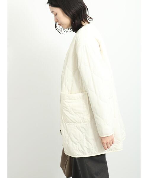 Samansa Mos2 blue（サマンサモスモスブルー）の「ボア×キルトリバーシブルコート（その他アウター・レディース・キナリ/ブラック/グレー・F）」の13枚目の写真