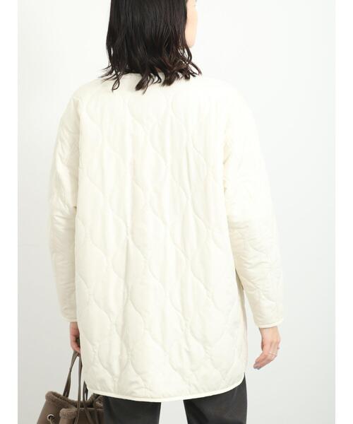 Samansa Mos2 blue（サマンサモスモスブルー）の「ボア×キルトリバーシブルコート（その他アウター・レディース・キナリ/ブラック/グレー・F）」の14枚目の写真