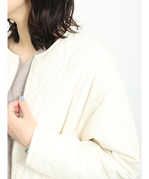 Samansa Mos2 blue（サマンサモスモスブルー）の「ボア×キルトリバーシブルコート（その他アウター・レディース・キナリ/ブラック/グレー・F）」の16枚目の写真